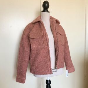 Urban Outfitters rose dusty pink poodle jacket
